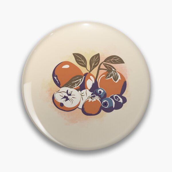 Item preview,  Persimmon with  blueberries designed and sold by heartart85.