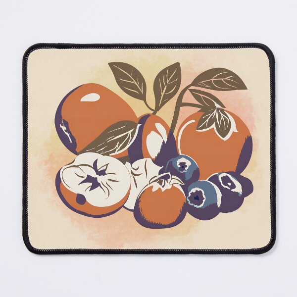 Item preview,  Persimmon with  blueberries designed and sold by heartart85.