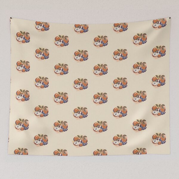 Item preview,  Persimmon with  blueberries designed and sold by heartart85.