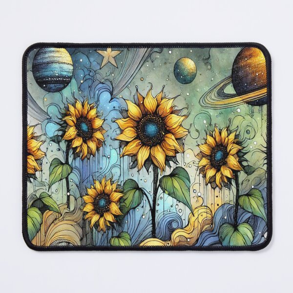 Item preview, Space Sunflowers designed and sold by Kate Kornitsky.