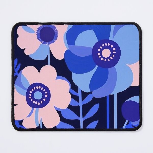 Item preview, Pink & Blue Flowers designed and sold by ViaARTfactory.