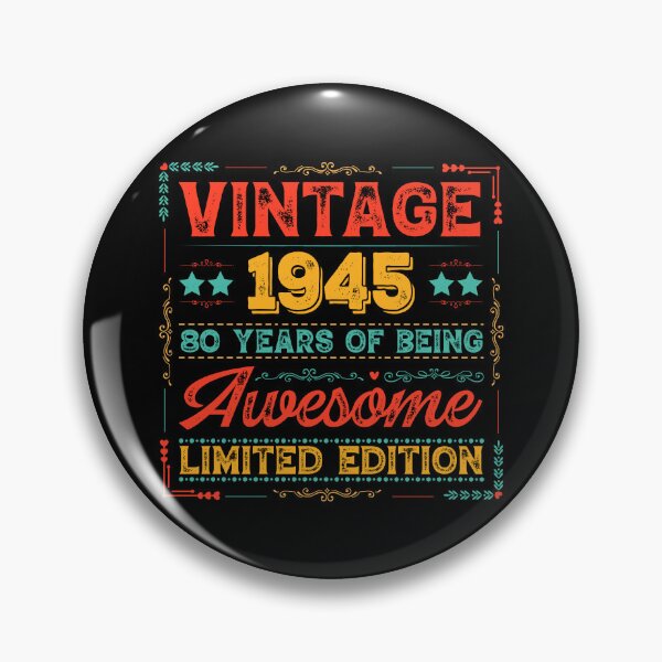 Item preview, Vintage 1945 Made in 1945 80th Birthday 80 Years Old designed and sold by Blok45.