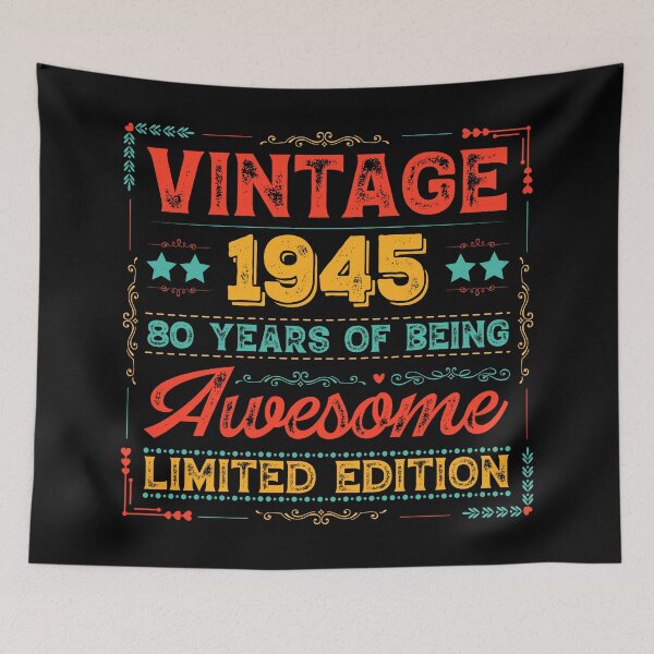 Item preview, Vintage 1945 Made in 1945 80th Birthday 80 Years Old designed and sold by Blok45.