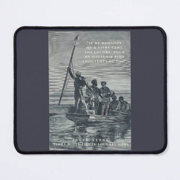 Item preview, Citation de Jules Verne: Je ne demande qu'à vivre cent ans encore, pour me souvenir plus longtemps de toi ! designed and sold by artbleed.