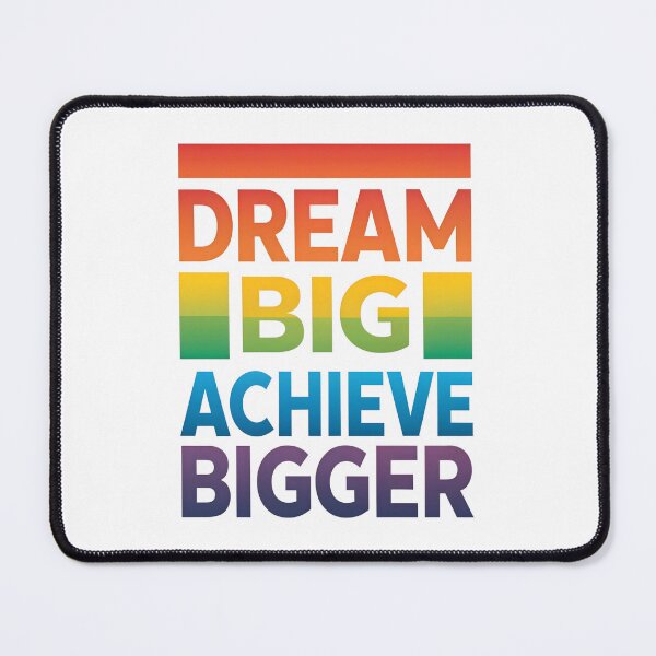 Item preview, Motivational Gradient Typography: "Dream Big, Achieve Bigger" designed and sold by Pattamo1.