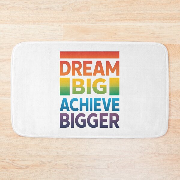 Item preview, Motivational Gradient Typography: "Dream Big, Achieve Bigger" designed and sold by Pattamo1.