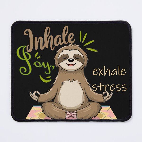 Item preview, Funny Sloth Inhale Joy Exhale Stress Meditating designed and sold by Cute & Sassy Custom Gifting Boutiques.