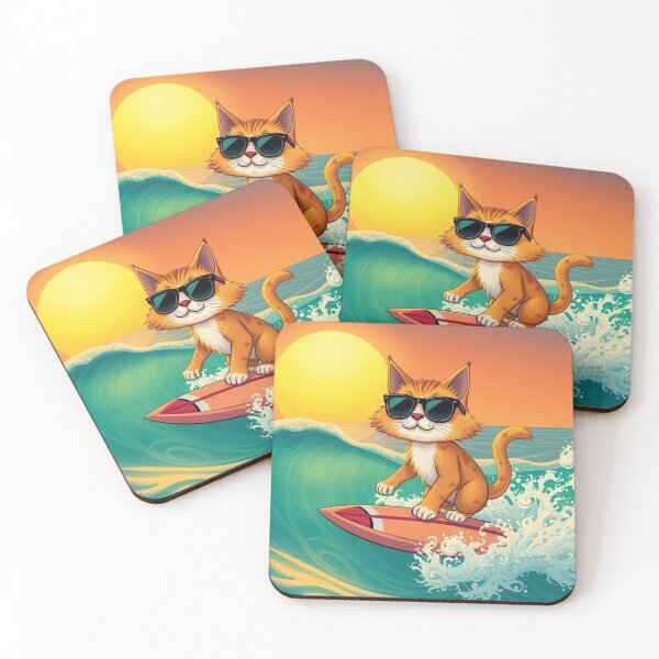 Item preview, Surfer cat designed and sold by JackFreestone.