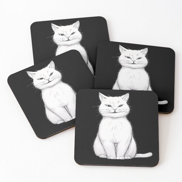 Item preview, Regal Elegance: The Majestic White Cat designed and sold by Linework Studio.