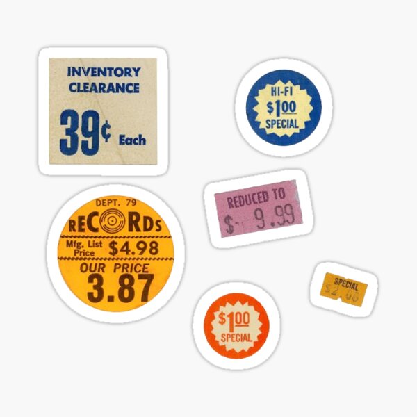Aperçu de l'œuvre autocollants de prix vintage ! créée et vendue par spoiledchai ♡.