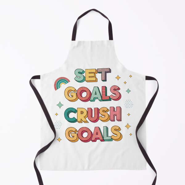 Item preview, Retro-Inspired Typography: "Set Goals, Crush Goals" designed and sold by Pattamo1.