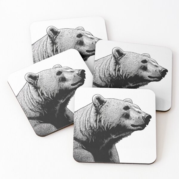 Item preview, Black & White Polar Bear Portrait designed and sold by Adam Regester.