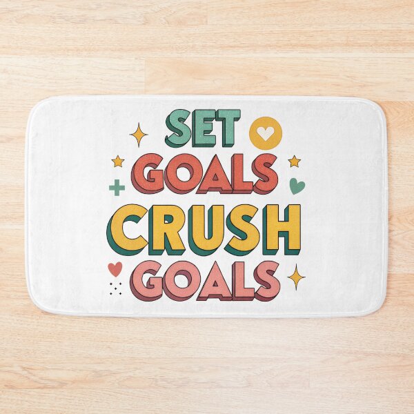 Item preview, Colorful Retro Typography: "Set Goals, Crush Goals" designed and sold by Pattamo1.
