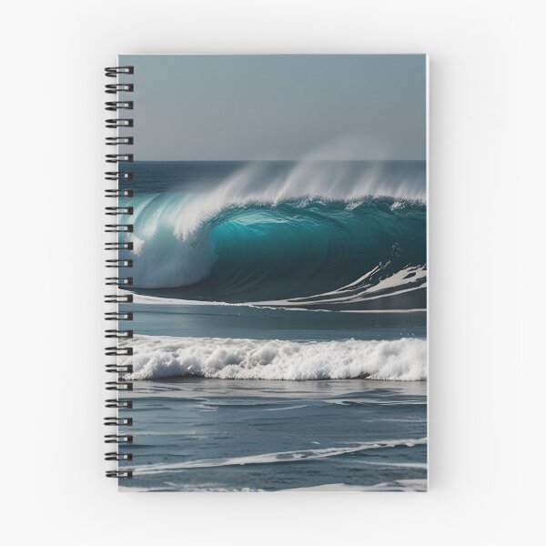 Item preview, Ocean waves crashing, minimalist design, shades of blue and white designed and sold by johndesignwaves.