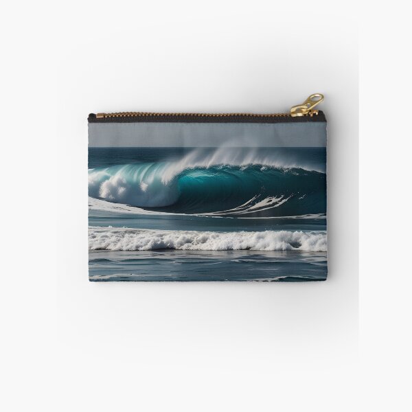 Item preview, Ocean waves crashing, minimalist design, shades of blue and white designed and sold by johndesignwaves.