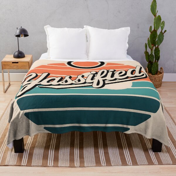 Item preview, Yassified Retro Sunset, Minimalist Nostalgic Vibes, Teal and Orange Modern Typography, Trendy Abstract Design designed and sold by Kintsugi99.