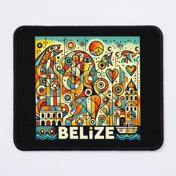 Item preview, Belize Adventure Cubism Art – Tropical Fun for Travel Lovers designed and sold by OzzFrequency.