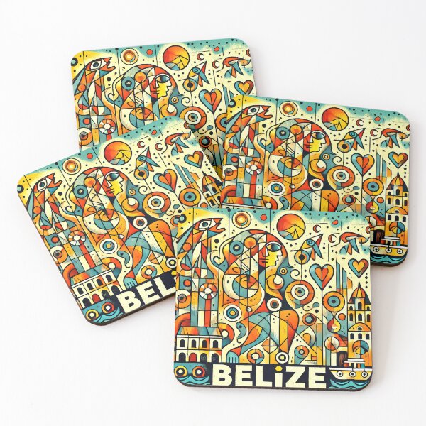 Item preview, Belize Adventure Cubism Art – Tropical Fun for Travel Lovers designed and sold by OzzFrequency.