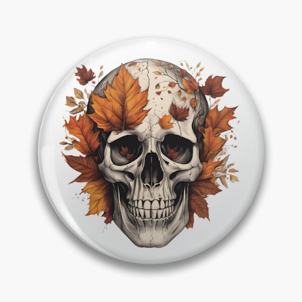 Item preview, Autumn Skull Emblem, funny, gifts, skull, autumn, emblem, designed and sold by Ewelina Niemiec.