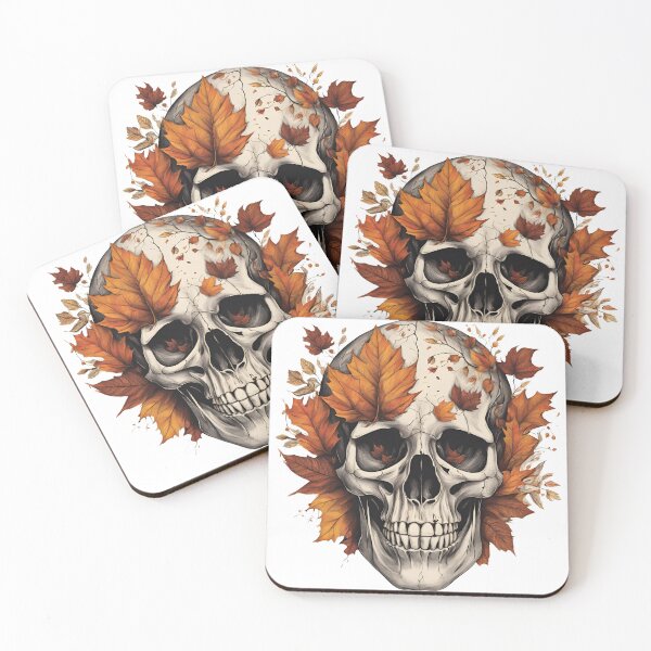 Item preview, Autumn Skull Emblem, funny, gifts, skull, autumn, emblem, designed and sold by Ewelina Niemiec.