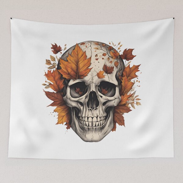 Item preview, Autumn Skull Emblem, funny, gifts, skull, autumn, emblem, designed and sold by Ewelina Niemiec.