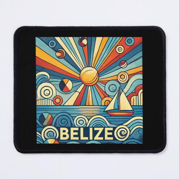 Item preview, Belize Adventure Cubism Art – Tropical Fun for Travel Lovers designed and sold by OzzFrequency.