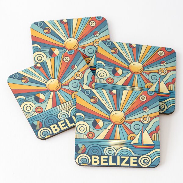 Item preview, Belize Adventure Cubism Art – Tropical Fun for Travel Lovers designed and sold by OzzFrequency.
