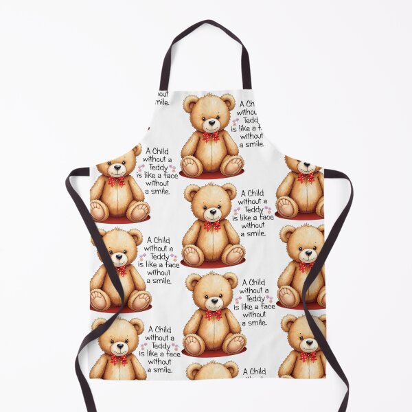 Item preview, A child without a teddy is like a face without a smile designed and sold by Sonia Jones Art.