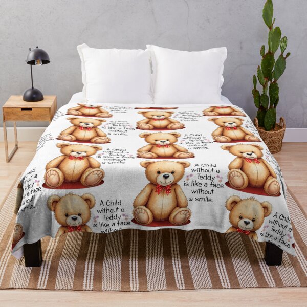 Item preview, A child without a teddy is like a face without a smile designed and sold by Sonia Jones Art.