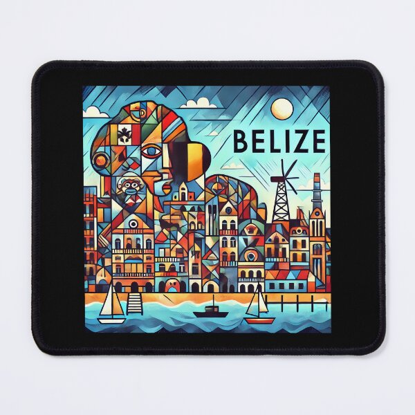 Item preview, Belize Adventure Cubism Art – Tropical Fun for Travel Lovers designed and sold by OzzFrequency.