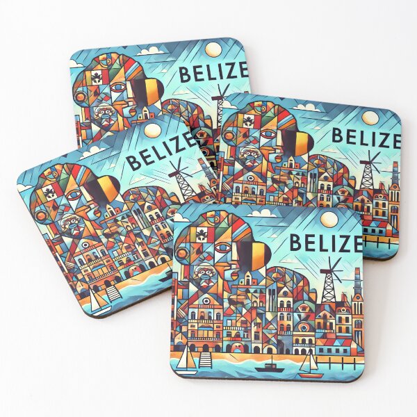 Item preview, Belize Adventure Cubism Art – Tropical Fun for Travel Lovers designed and sold by OzzFrequency.