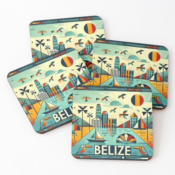 Item preview, Belize Adventure Cubism Art – Tropical Fun for Travel Lovers designed and sold by OzzFrequency.