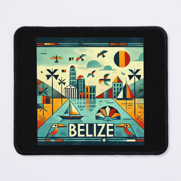 Item preview, Belize Adventure Cubism Art – Tropical Fun for Travel Lovers designed and sold by OzzFrequency.