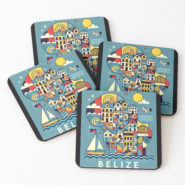 Item preview, Belize Adventure Cubism Art – Tropical Fun for Travel Lovers designed and sold by OzzFrequency.