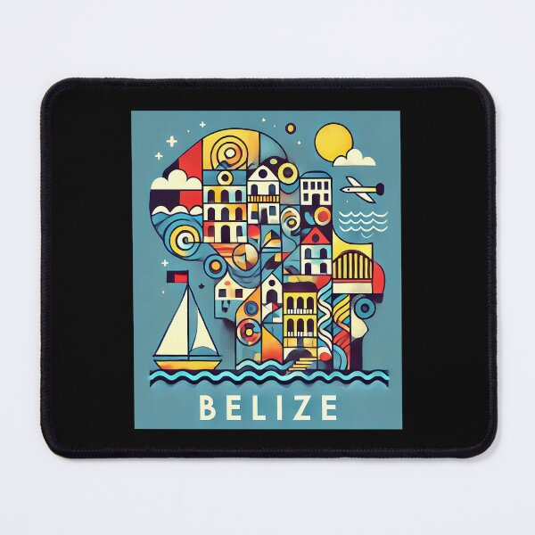 Item preview, Belize Adventure Cubism Art – Tropical Fun for Travel Lovers designed and sold by OzzFrequency.