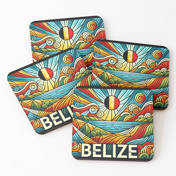 Item preview, Belize Adventure Cubism Art – Tropical Fun for Travel Lovers designed and sold by OzzFrequency.
