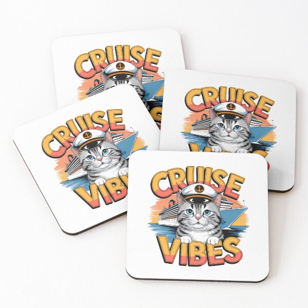 Item preview, Cool Cat Cruise Vibes Design | Funny Nautical Vacation Art | Cat Lover's Cruise Ship Graphic designed and sold by TeeVinci.