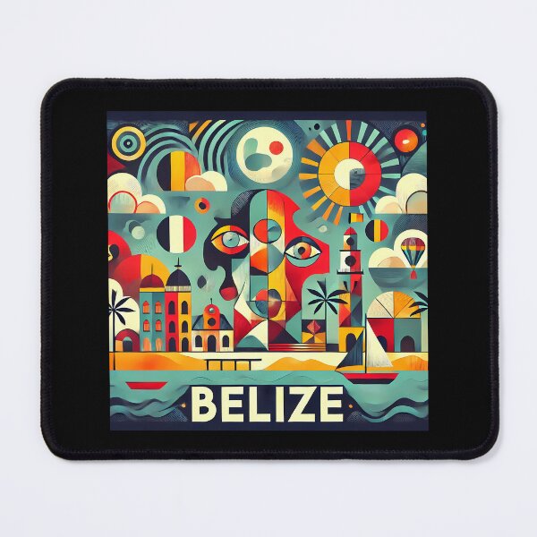 Item preview, Belize Adventure Cubism Art – Tropical Fun for Travel Lovers designed and sold by OzzFrequency.