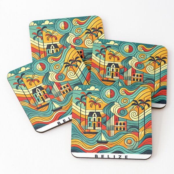 Item preview, Belize Adventure Cubism Art – Tropical Fun for Travel Lovers designed and sold by OzzFrequency.