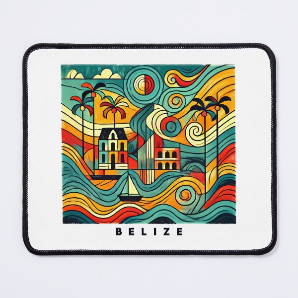 Item preview, Belize Adventure Cubism Art – Tropical Fun for Travel Lovers designed and sold by OzzFrequency.