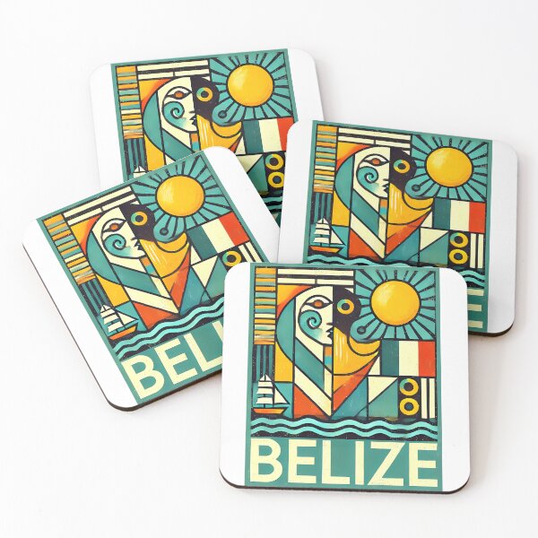 Item preview, Belize Adventure Cubism Art – Tropical Fun for Travel Lovers designed and sold by OzzFrequency.