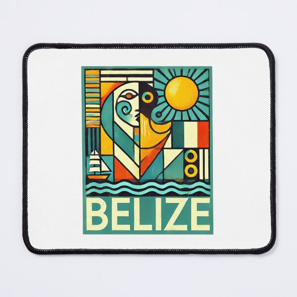 Item preview, Belize Adventure Cubism Art – Tropical Fun for Travel Lovers designed and sold by OzzFrequency.