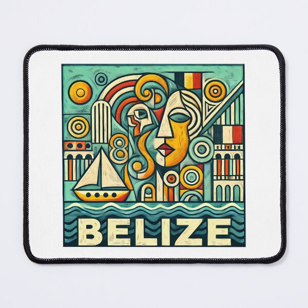 Item preview, Belize Adventure Cubism Art – Tropical Fun for Travel Lovers designed and sold by OzzFrequency.