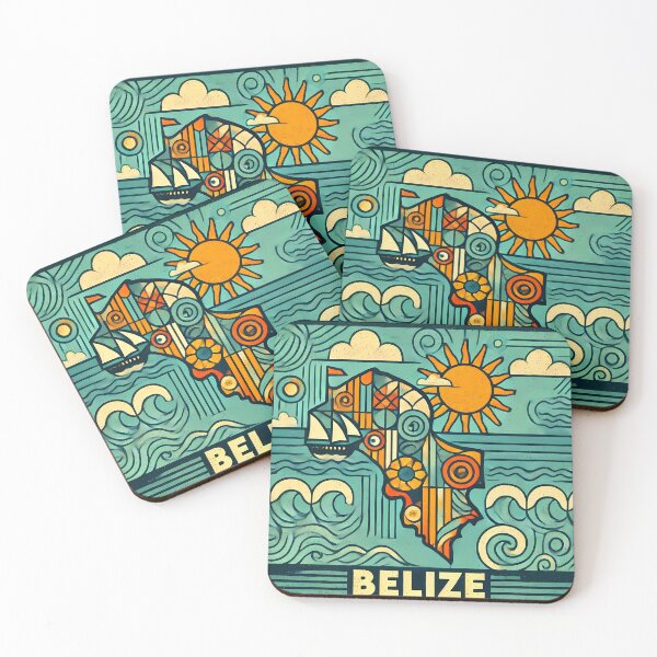 Item preview, Belize Adventure Cubism Art – Tropical Fun for Travel Lovers designed and sold by OzzFrequency.