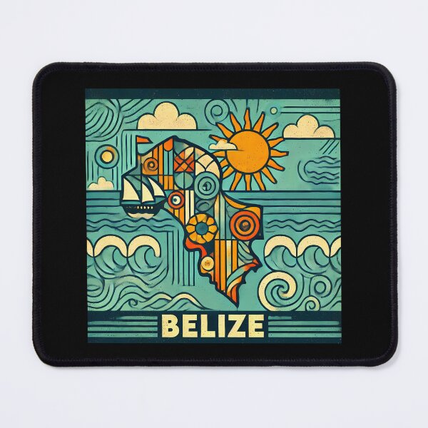 Item preview, Belize Adventure Cubism Art – Tropical Fun for Travel Lovers designed and sold by OzzFrequency.