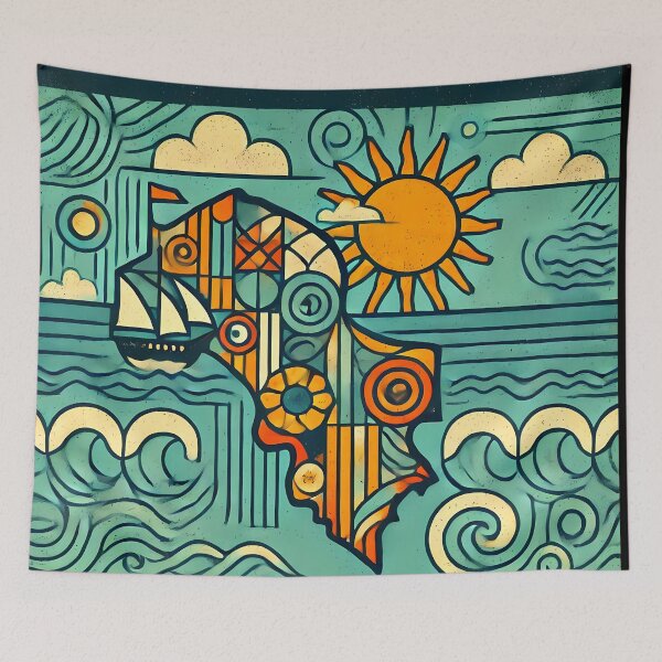 Item preview, Belize Adventure Cubism Art – Tropical Fun for Travel Lovers designed and sold by OzzFrequency.