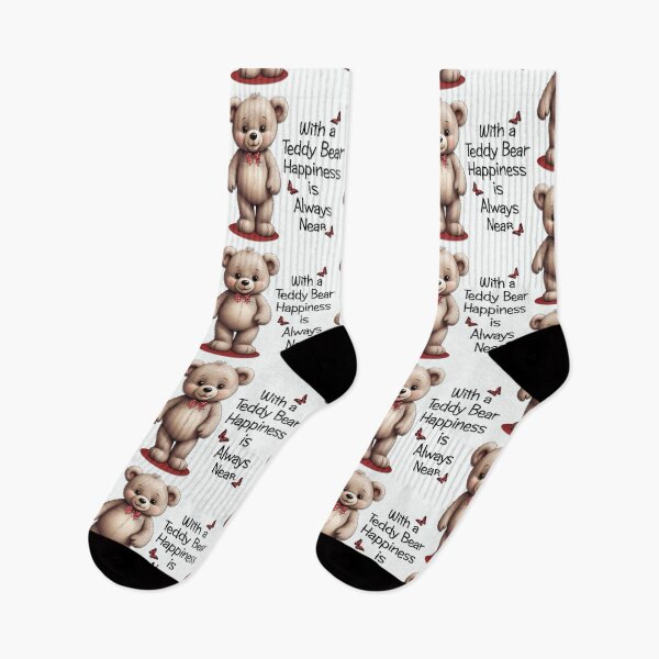 Item preview, With  A Teddy Bear Happiness is always Near designed and sold by Sonia Jones Art.