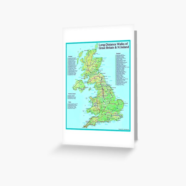 Item preview, Long-Distance Walks of Great Britain and Northern Ireland designed and sold by Inspiring Maps.
