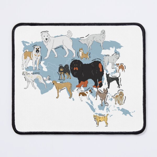 Item preview, "Map of Dogs in Asia" designed and sold by kaoyhhan.