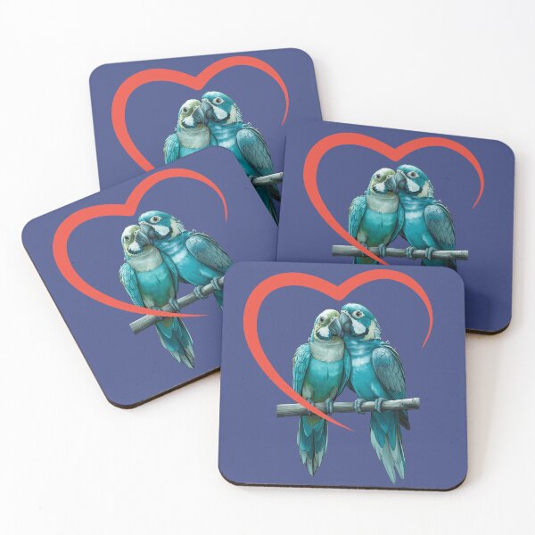Item preview, Turquoise Conure Valentines Day designed and sold by Crafty Capers Drift.